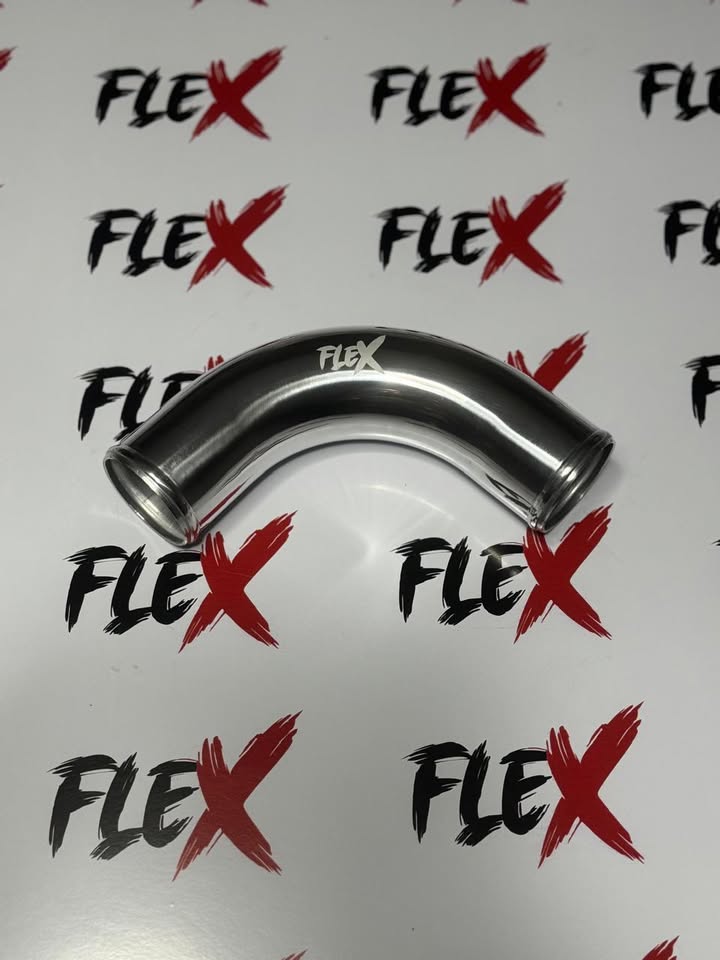 Polished stainless 90 degree pipe