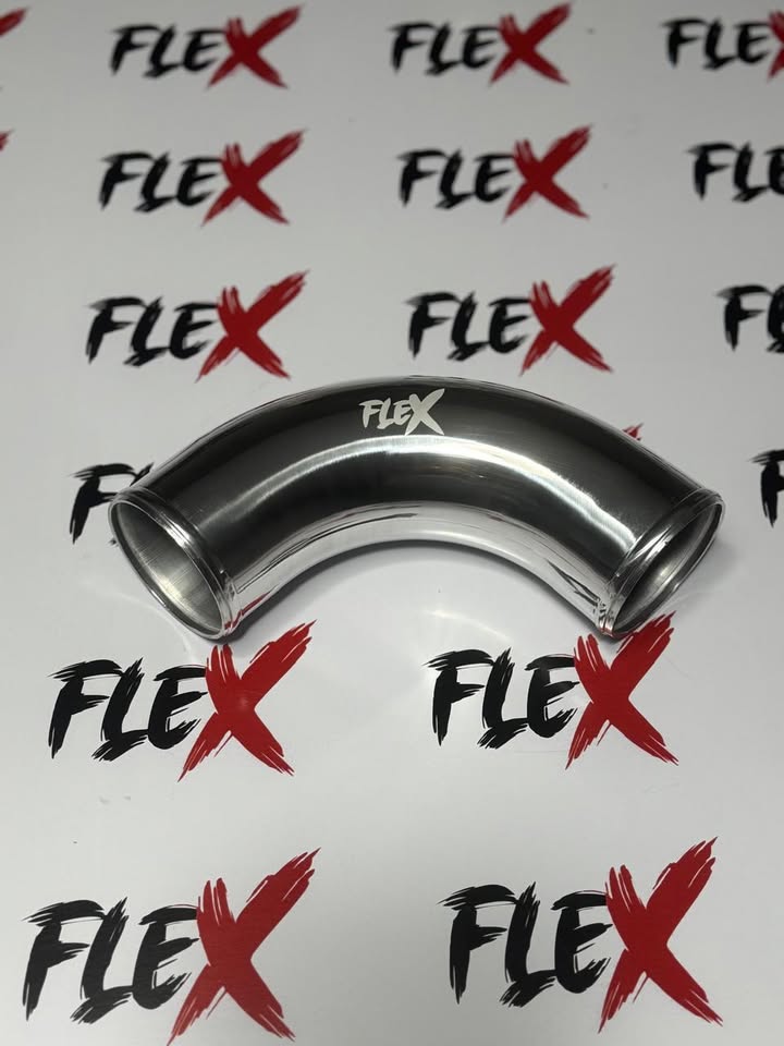 Polished stainless elbow pipe
