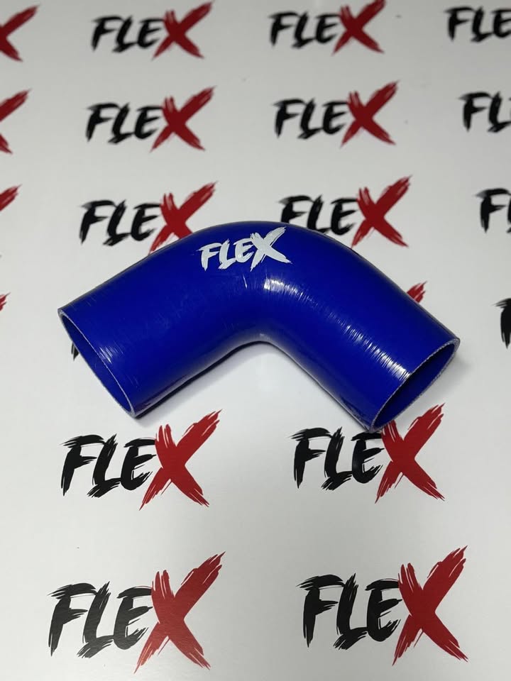 Blue silicone 90 degree hose